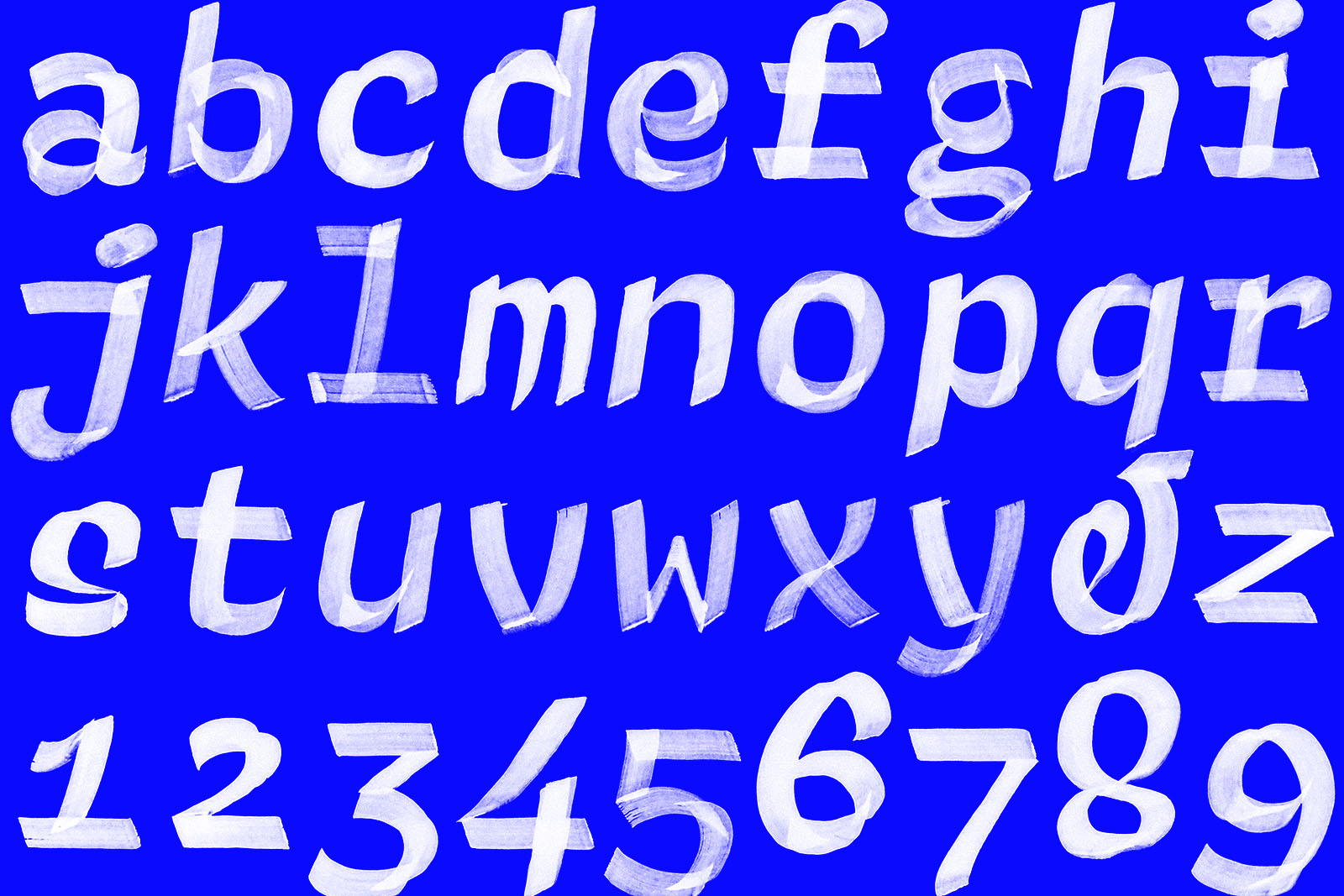 Brush-painted letters showing the construction logic of Recursive